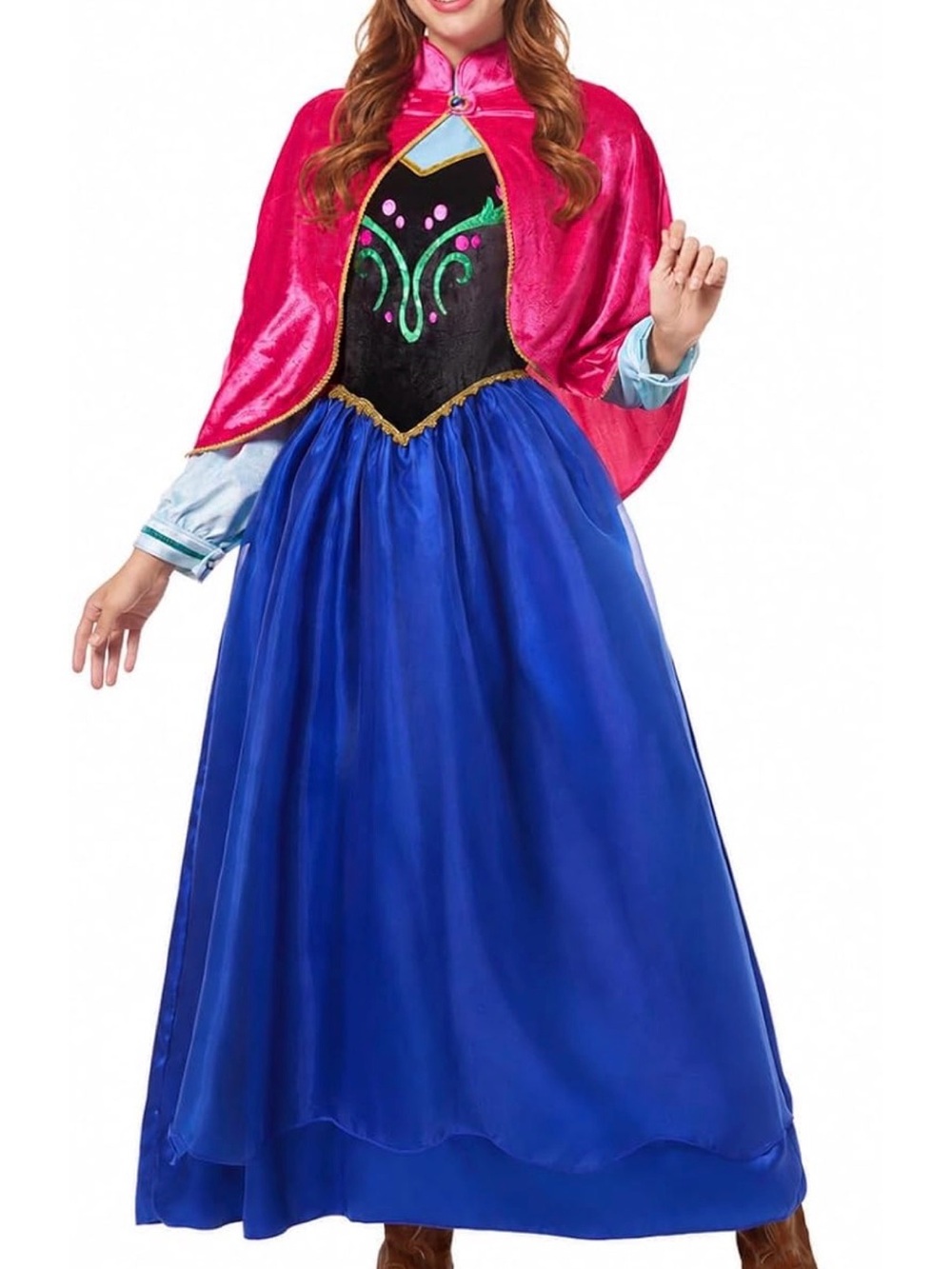 Anna Frozen Blue & Black Princess Dress | Adult costume | size M